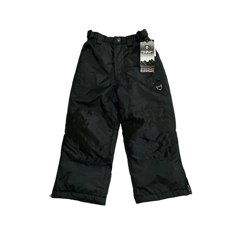 Protection System Kids Ski Snow Pants Black Water Resistant Wind Resistant 4 NWT